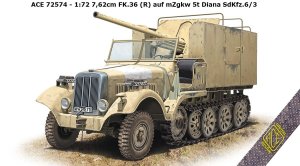ACE 72574 - 1:72 7,62cm FK.36 (R) auf mZgkw 5t Diana SdKfz.6/3