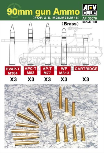 Go to product AFV CLUB 35076 - 1:35 90 Mm Gun Ammo