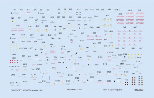 Go to product EDUARD D48083 - 1:48 MiG-23BN stencils