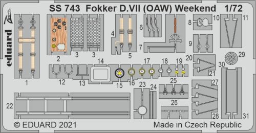Go to product EDUARD SS743 - 1:72 Fokker D.VII (OAW) Weekend
