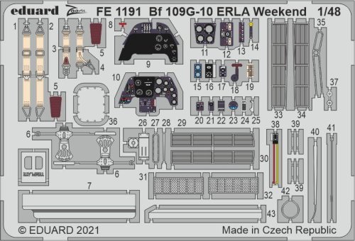 Go to product EDUARD FE1191 - 1:48 Bf 109G-10 ERLA Weekend