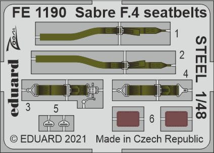 Go to product EDUARD FE1190 - 1:48 Sabre F.4 seatbelts - Steel