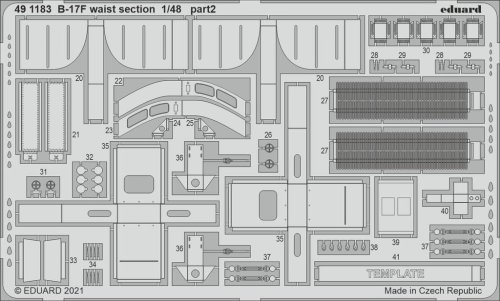 Go to product EDUARD 491183 - 1:48 B-17F waist section