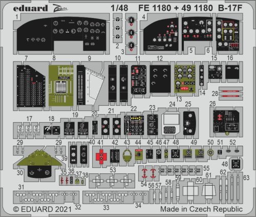 Go to product EDUARD 491180 - 1:48 B-17F cockpit