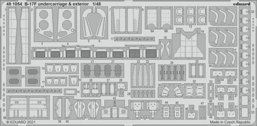 Go to product EDUARD 481054 - 1:48 B-17F undercarriage & exterior
