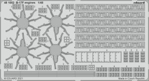 EDUARD 481052 - 1:48 B-17F engines