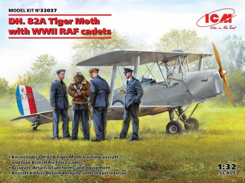 Go to product ICM 32037 - 1:32 DH. 82A Tiger Moth with WWII RAF cadets