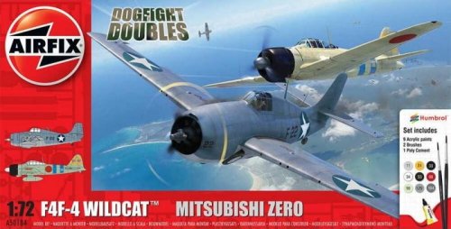 Go to product AIRFIX 50184 - 1:72 Grumman F-4F4 Wildcat & Mitsubishi Zero - Dogfight Double