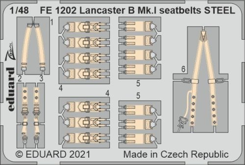 Go to product EDUARD FE1202 - 1:48 Lancaster B Mk.I seatbelts - Steel