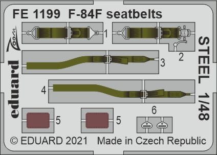 Go to product EDUARD FE1199 - 1:48 F-84F seatbelts - Steel
