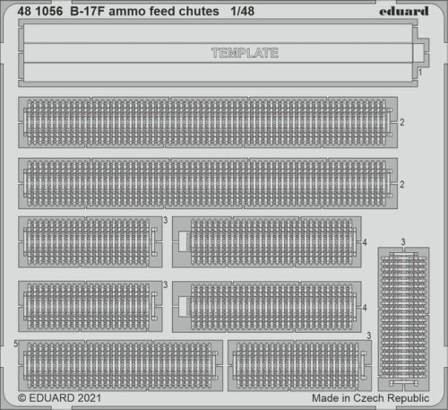 Go to product EDUARD 481056 - 1:48 B-17F ammo feed chutes