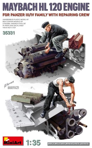 Go to product MINIART 35331 - 1:35 Maybach HL 120 engine for Panzer III/IV family with repair crew