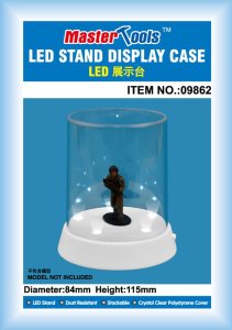 TRUMPETER 09862 - Model kit display stand with LED lighting, dimensions: 84 x 115 mm