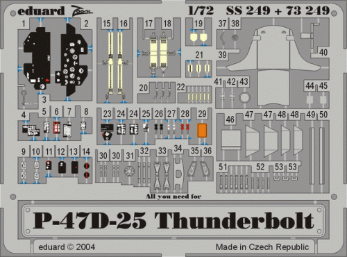 Go to product EDUARD SS249 - 1:72 P-47D-25