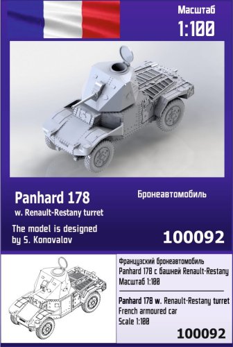 Go to product ZEBRANO Z100-092 - 1:100 Panhard 178 w. Renault-Restany turret
