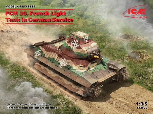 Go to product ICM 35337 - 1:35 FCM 36 French Light Tank in German Service