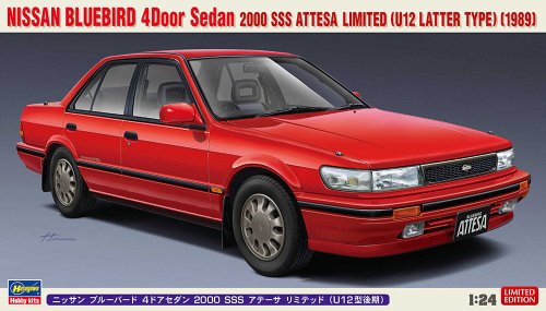 Go to product HASEGAWA 20497 - 1:24 Nissan Bluebird 4Door Sedan 2000 SSS Attesa Limited U12 Latter Type 1989