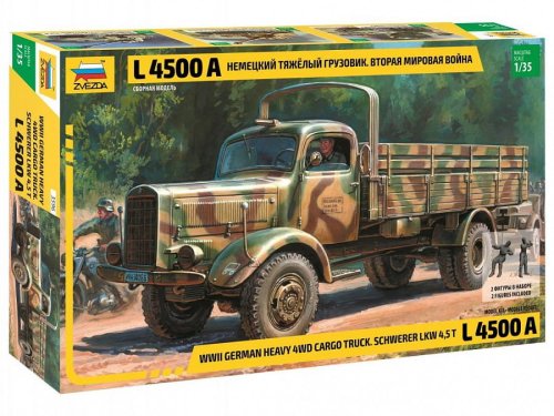 Go to product ZVEZDA 3596 - 1:35 Heavy German Cargo Truck L 4500 S