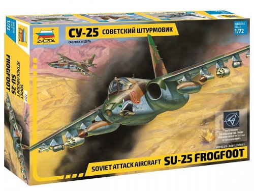 Go to product ZVEZDA 7227 - 1:72 Sukhoi Su-25 Frogfoot - Soviet attack aircraft