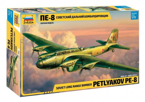 Go to product ZVEZDA 7264 - 1:72 Petlyakov Pe-8 Soviet Bomber