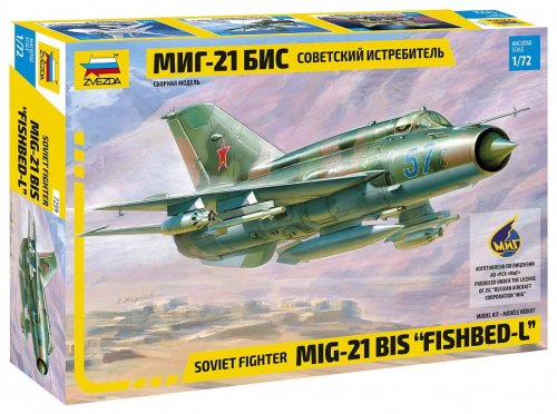 Go to product ZVEZDA 7259 - 1:72 MiG-21bis Soviet Fighter