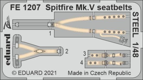Go to product EDUARD FE1207 - 1:48 Spitfire Mk.V seatbelts - Steel