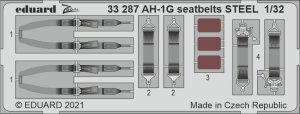 EDUARD 33287 - 1:32 AH-1G seatbelts - Steel