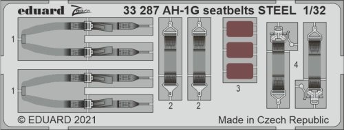 Go to product EDUARD 33287 - 1:32 AH-1G seatbelts - Steel