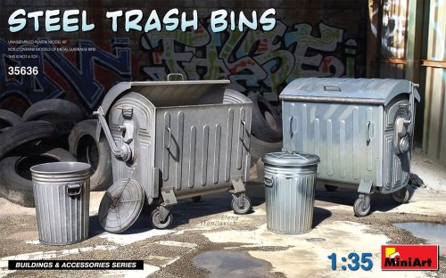 Go to product MINIART 35636 - 1:35 Steel Trash Bins
