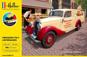HELLER 56736 - 1:24 Mercedes 170 V Lieferwagen with paints
