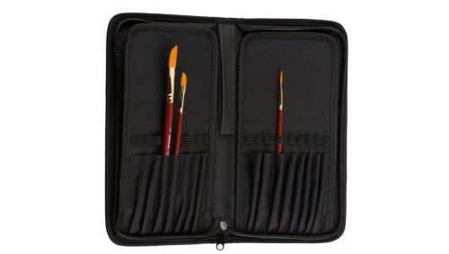 Go to product RENESANS JZIPBAGETUI - Stiffened paintbrush case with zipper.