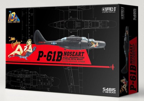 Go to product GREAT WALL HOBBY S4815 - 1:48 P-61B Noseart w/ full underwing store & special metal weight - Limited Edition