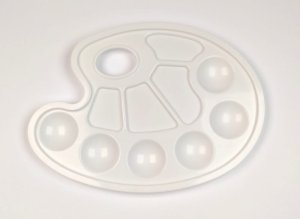 RENESANS CHPP17 - Plastic palette owalna mała 16,5x23,5 cm