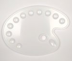RENESANS CHPP21 - Plastic palette round, large 36x27 cm