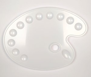 RENESANS CHPP21 - Plastic palette round, large 36x27 cm