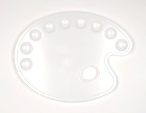 RENESANS CHPP17A - Plastic palette round, medium 29x22 cm
