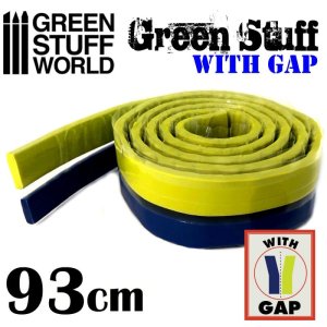 GREEN STUFF 9861 - Green Stuff Tape 93 cm with gap - Masa modelarska dwuskładnikowa