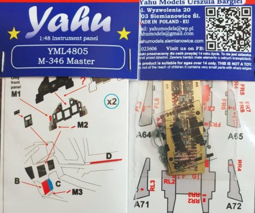 Go to product YAHU YML4805 - 1:48 M-346 Master - Instrument Panel