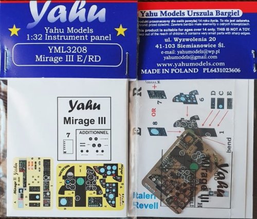 Go to product YAHU YML3208 - 1:32 Mirage III E/R - Instrument Panel