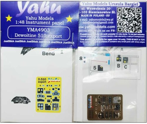 Go to product YAHU YMA4903 - 1:48 Dewoitine D.510 export - Instrument Panel