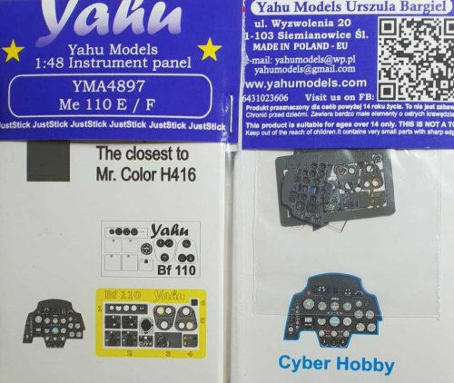 Go to product YAHU YMA4897 - 1:48 Messerschmitt Me 110 E/F - Instrument Panel