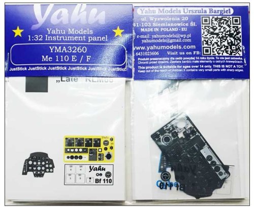 Go to product YAHU YMA3260 - 1:32 Messerschmitt Me 110 E/F - Instrument Panel