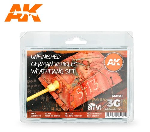 Go to product AK INTERACTIVE 11651 - Unfinished German Vehicles Weathering Set