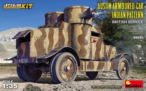 Go to product MINIART 39021 - 1:35 Austin Armoured Car Indian Pattern British Service w/ interior kit