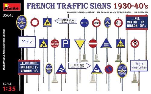 Go to product MINIART 35645 - 1:35 French Traffic Signs 1930-40's