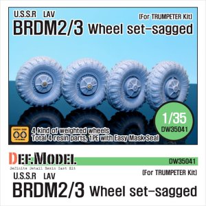 DEF MODEL DW35041 - 1:35 BRDM-2 / 3 LAV Sagged Wheel set