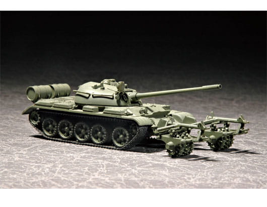 Go to product TRUMPETER 07283 - 1:72 T-55 with KMT-5