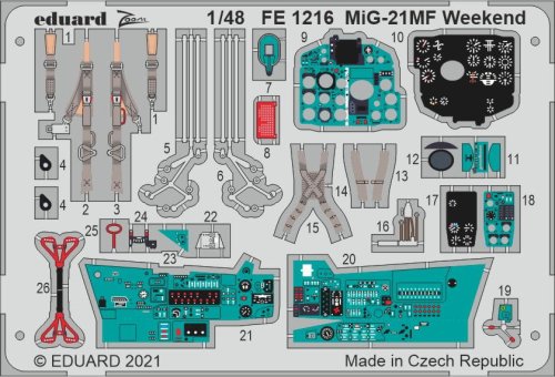 Go to product EDUARD FE1216 - 1:48 MiG-21MF Weekend