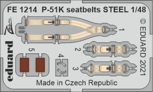 EDUARD FE1214 - 1:48 P-51K seatbelts - Steel