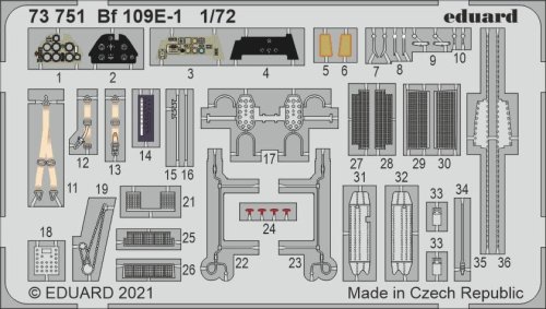 Go to product EDUARD 73751 - 1:72 Bf 109E-1